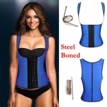 Blue Steel Boned Latex Waist Trainer Vest