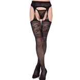 Black Sheer Suspender Pantyhose