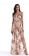 Beige Halter Low-cut Slit Sequins Dress