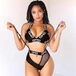 Black OMG High Waist Swimwear
