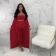 Red 3PCS Lace Mesh Women Fashion Maxi Dress