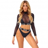 Black Mesh OMG Sexy Tankini