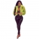 Green Long Sleeve Fur Velvet Women Coat