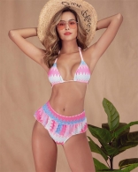 Pink Stripped Sexy Swimwear