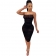 Black Off-Shoulder Mesh Sexy Women Midi Dress