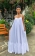 White Halter V-Neck Women Fashion Maxi Dress