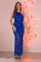 Blue Sleeveless Mesh Sequins Mesh Sexy Women Maxi Dress