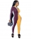 Yellow Long Sleeve Deep V-Neck Cottons Sexy Jumpsuit