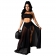 Black Sleeveless Off-Shoulder Mesh 3PCS Maxi Dress