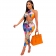 Orange Sleeveless Bandage Printed Bodycons Midi Dress