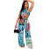 Blue Sleeveless Low-Cut Printed Women Backless Jumpsuit