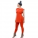 Orange Sleeveless O-Neck Slit Women 2PCS Jumpsuit
