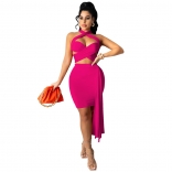 RoseRed Sleeveless Hollow-out Bandage Sexy Mini Dress