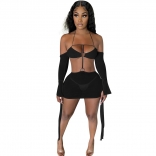 Black Mesh Sexy Women Clubwear