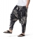 Beige Cotton Printed Men's Fashion Haren Pants