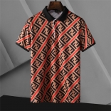 Khaki Short Sleeve Printed Men's Fashion T-Skirt