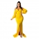 Yellow Long Sleeve Zipper V-Neck Off-Shoulder Sexy Evening Dress