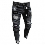 Black Men's Fashion Hip Hop Jeans Trousers