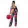 Red Long Sleeve V-Neck Hollow-out Women Printed Jumpsuit