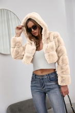 White Long Sleeve Short Feather Women Fashion Hat Coat