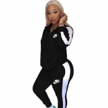 Black Long Sleeve Zipper Fashion Women Sports Dress