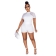 White Lace Short Sleeve O-Neck Bodycon Women Rompers