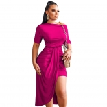 RoseRed Short Sleeve O-Neck Bodycons Sexy OL Dress