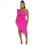 RoseRed Foral Off-Shoulder Low-Cut Fashion Women Working OL Dress