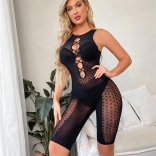 Black Mesh Lace Sexy Women Club Lingerie