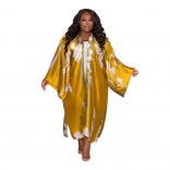 Golden Printed Fashion Long Sleeve Hot Women T-Skirt