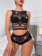 Black Nets Diamond Sexy Women Lingerie