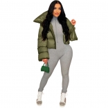 Green Fashion Winter Women Woolen Suit Coat