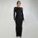 Black Diamond Long Sleeve Bodycon Fashion Women Midi Dress