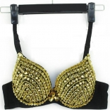 Golden Sexy Women Dancing Diamond Bra