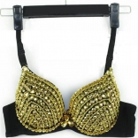 Golden Sexy Women Dancing Diamond Bra