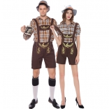 Plaid suspenders Beer in Germany suit for lovers