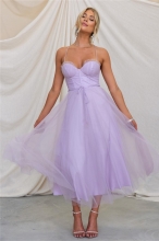 Purple Halter Low-Cut Mesh Lace-up Sexy Bodycon Women Skirt Maxi Dress for Women