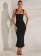 Women's Halter Boat-Neck Bodycons Sexy Prom Party Midi Dress
