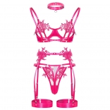 RoseRed Women's Embroidery Erotic Underwears Bra & Brief Sets Clothing Mesh Pellucid Sexy Senior Sexual Costumes