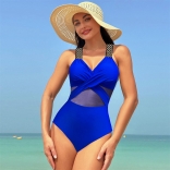 Blue Ribbon One Pieces Women Swimwear Bikinis