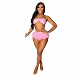 Pink Sexy Gilding Women Party Clubwear