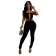 Black Off Shoulder Hollow Out Sexy Women Party Jumpsuit Dress