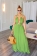 Green Halter Hollow Out Sleeveless Party Backless Solid Club Maxi Dress