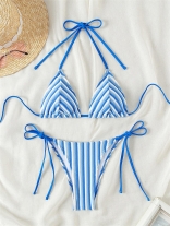Blue Sexy Velvet Party Swimming Bikini Sets