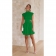 Green High Neck Sleeveless Cut Out Pleated Mini Skirt Dress