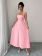 Pink Straps Low Cut Sexy Women Pleated Casual Midi Dress