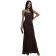 Brown Straps Low Cut Sexy Diamonds Bodycon Evening Formal Maxi Dress