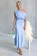 Blue Off Shoulder Fashion Women Vacation Party Long Dress