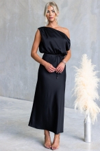 Black Off Shoulder Fashion Women Vacation Party Long Dress