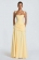 Yellow Straps Square Neck Women Elegant Party Evening Gowns Maxi Dress